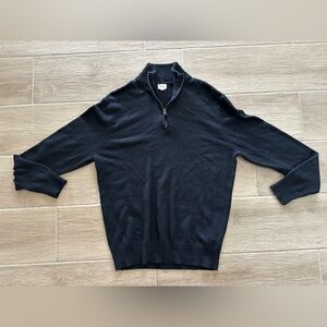 Eight Bella men’s quarter zip sweater, black, large